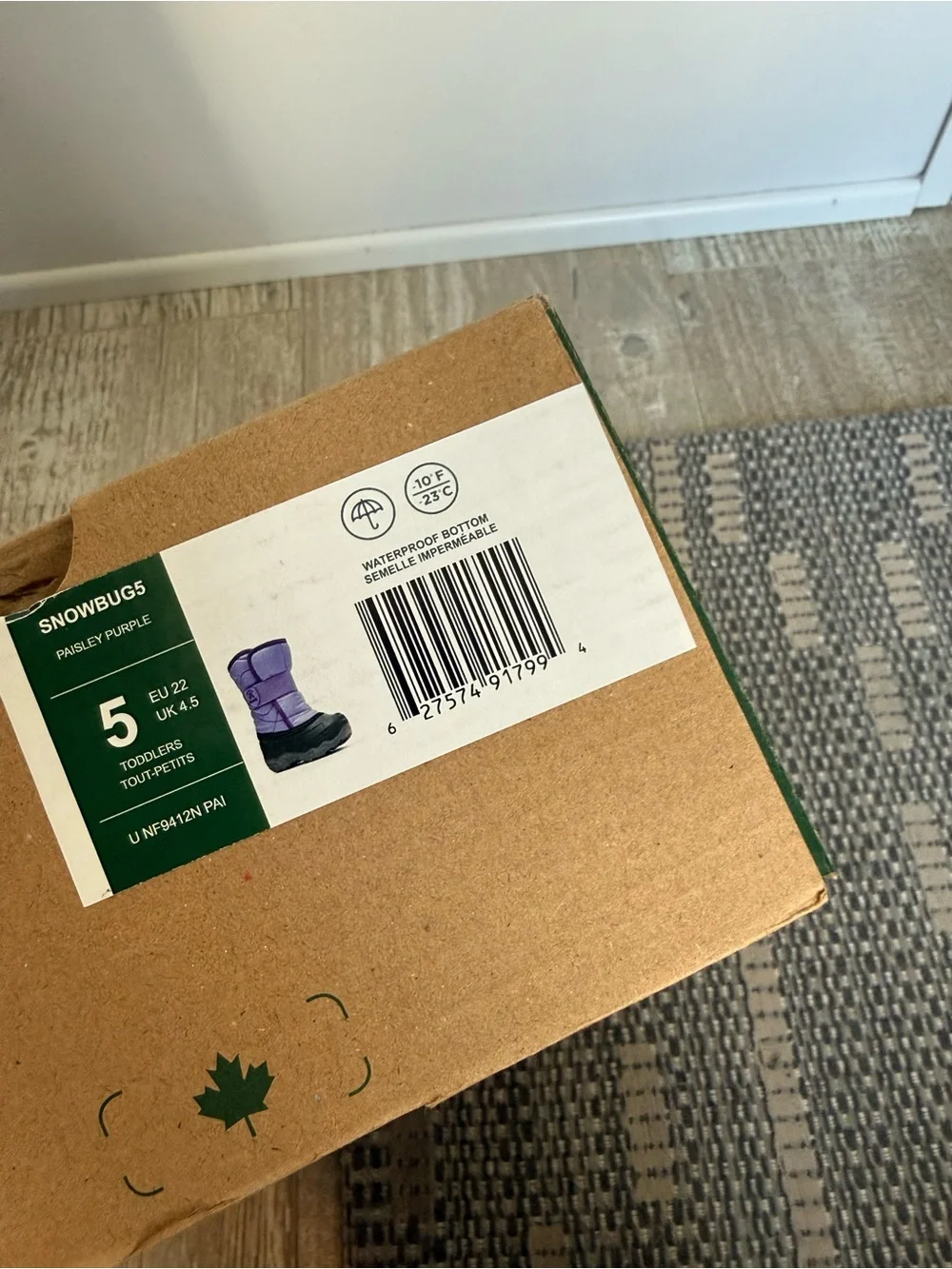NIB Kamik snowbug fleece lined Snow Boots